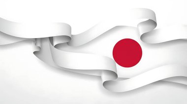 Japon bayrağının beyaz arka planda belirgin kırmızı bir daireyle dalgalanırken çekilmiş dijital bir görüntüsü.