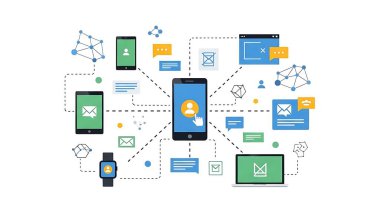 Bir ağa bağlı mobil aygıtların görüntüsü