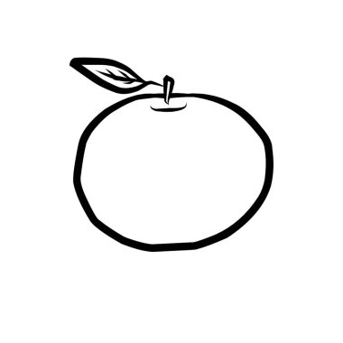 hand drawn apple icon. doodle vector illustration on white background.