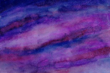 Sulu boya ile çizilmiş soyut galaksi arkaplanı