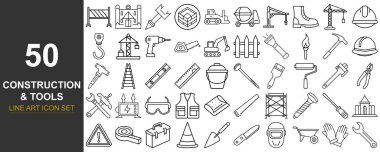 Kolaj formatında sunulan çeşitli yapı ve yapı araçlarını tasvir eden çeşitli el çizimleri..