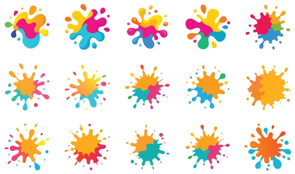 Çeşitli parlak renklerde ve soyut şekillerde çeşitli dinamik boya koleksiyonları. Yaratıcı tasarım elementleri için mükemmel..