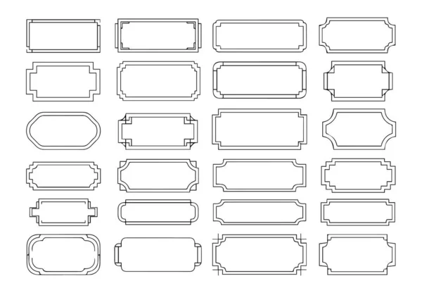 A grid of various rectangular frames and borders with intricate decorative elements, showcasing different styles and embellishments.