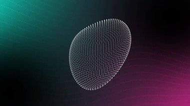 Dinamik soyut dijital arkaplan döngüleme dalgaları ve parçacık animasyonları