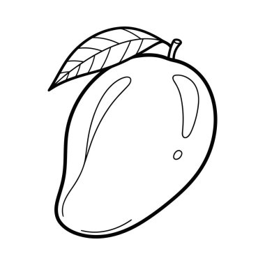 Pürüzsüz derisini ve kıvrımlı şeklini gösteren bir mango resmi. Tropikal meyveler, sağlıklı beslenme ve yaz atmosferiyle ilgili tasarımlar için idealdir. Beyazda izole edilmiş.