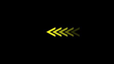 Sunumlar ve grafikler için pürüzsüz bir döngü ile sola doğru canlandırılmış ok simgesi