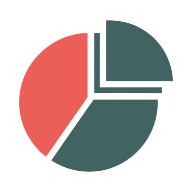 Veri dağılımını ve yüzde analizini temsil eden basit bir pasta grafiği çizelgesi. İş raporları, mali analiz, istatistik ve sunumlar için ideal.