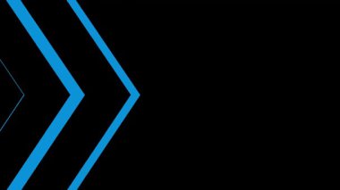 Sunumlar için siyah arkaplan üzerinde dinamik soyut mavi geometrik çizgiler geçiş animasyonu