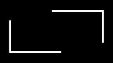 Temiz minimalist beyaz çizgiler animasyonu siyah arkaplan döngüsü üzerine metin için kopyalama alanı yaratıyor