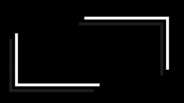 Metin kaplaması için kopyalama alanı yaratan minimalist dikdörtgen şekillerinin canlandırılması