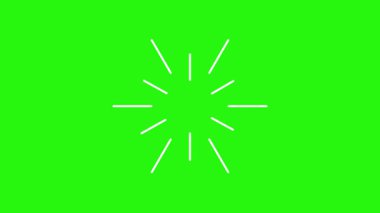 Tatil kutlamaları ve etkinlikleri için yeşil ekran arka planında beyaz karalama tarzı canlandırma patlaması