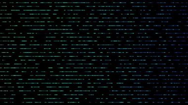 Parlak mavi çizgiler ve siyah arkaplan üzerindeki noktalarla soyut dijital veri akışı canlandırması