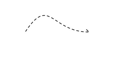 Noktalı Eğri Çizgi Canlandırması 4k ile Yön Sağ Ok