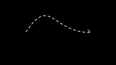 Noktalı Eğri Çizgi Canlandırması 4k _ 1 içerisindeki Yön Sağ Ok