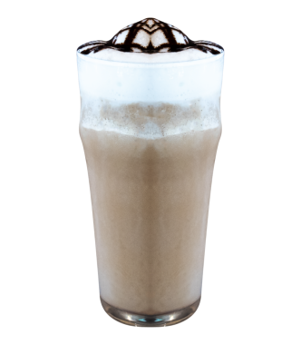 Bardakta kahve frappe.