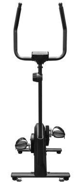 Ön manzara siyah durağan bisiklet