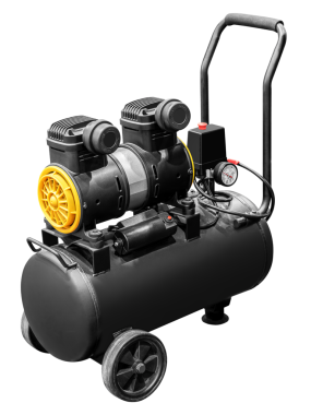 Sarı ve siyah piston hava kompresörü