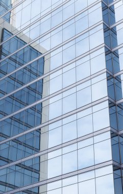 Modern mavi cam ofis binası