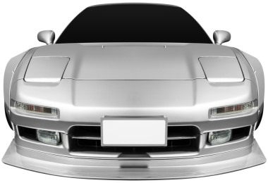 Ön manzara gri spor araba