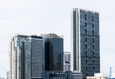 Modern bina şehir manzarası arka planı