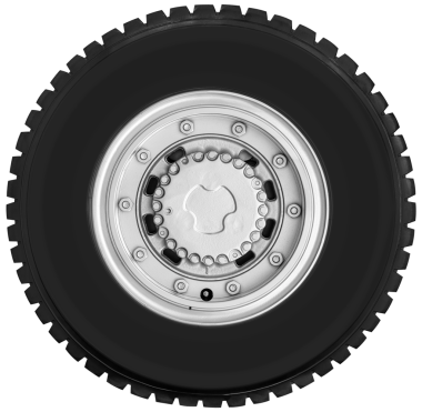 Gümüş tekerlek kamyona