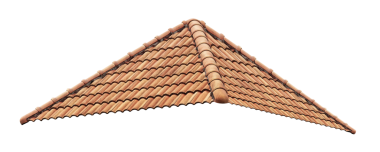 Çatı kaplaması turuncu kiremit deseni