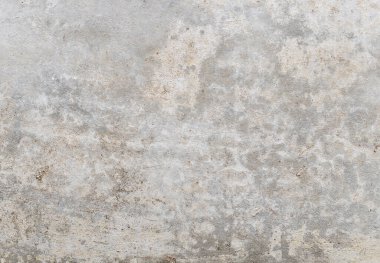 Yeşil yosunlu gri beton duvar