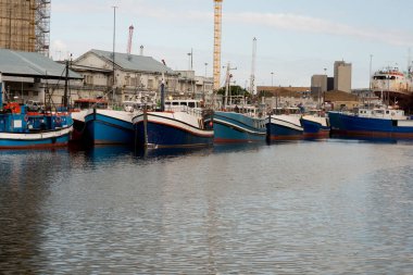 Sakin Cape Town limanı hareketsiz balıkçı tekneleriyle dolu. Şehrin hareketli denizcilik ticaretinde geçici bir sessizlik sinyali veriyor.
