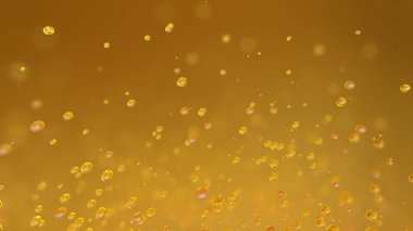 Altın Arkaplanda Köpüklü Köpükler