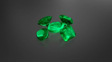 Tarafsız Arkaplanda Zümrütler