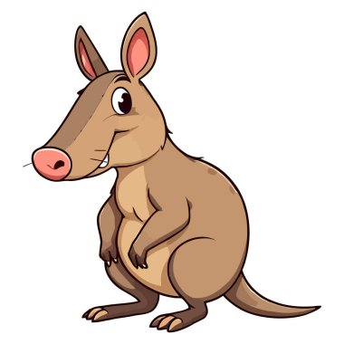 karıncayiyen maskotu vektör iklim çizimi