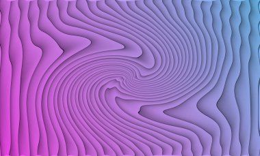 Mor ve Cyan soyut arkaplan, hipnotik dalga desenli, düz dijital sanatsal desen tasarımı, duvar kağıdı.