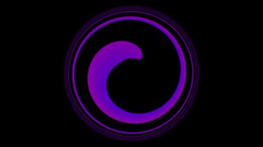 Dairesel spiral elementlerle mor neon yükleme animasyonu