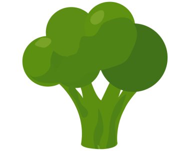 PrintFresh green broccoli vector art illustration in simple flat style. Perfect for healthy food design, vegan cooking projects, organic farming graphics, grocery branding, and nutrition concepts. Great for posters, packaging, web, and print designs.