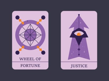 Geometrik Arcana, Şeytan ve Asılmış Adam Minimum Tarot Kartı