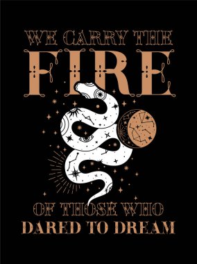 Rüya Alıntılı İlham Verici Kozmik Yılan