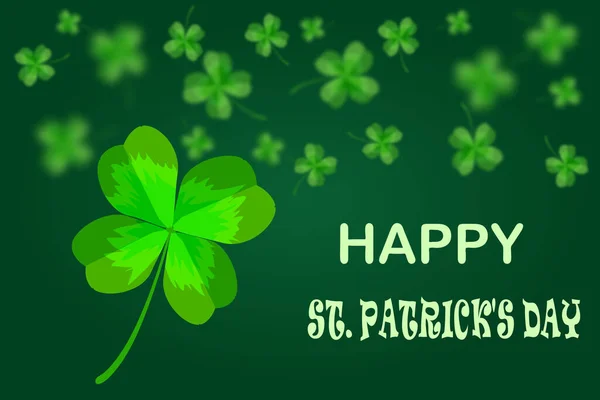 Green Happy Saint Patrick Day Hintergrund Grußkarte Mit Bunten Und — Stockvektor