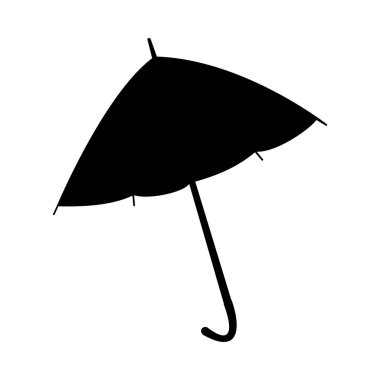 Beyaz arkaplanda izole edilmiş açık şemsiye simgesi. Yağmur koruma işareti. Hava tahmini, sigorta tasarımı, mobil uygulamalar ya da internet için şemsiye işareti. Güvenlik sembolü ya da logo. Stok vektör illüstrasyonu
