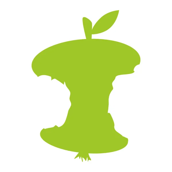 Apple Kernsymbol Isoliert Auf Weißem Hintergrund Bitterapfel Symbol Apfelstäbchen Grüne — Stockvektor