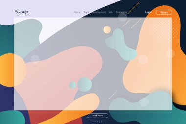 Web sitesi şablonu, web sayfası ve web sitesi ve mobil site geliştirme için iniş sayfası tasarımı