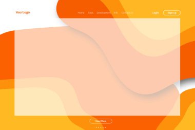 Web sitesi şablonu, web sayfası ve web sitesi ve mobil site geliştirme için iniş sayfası tasarımı