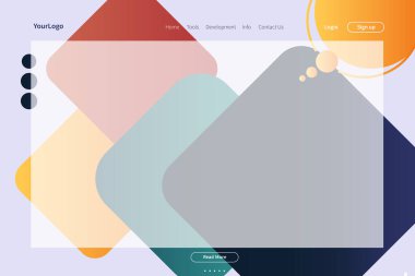 Web sitesi şablonu, web sayfası ve web sitesi ve mobil site geliştirme için iniş sayfası tasarımı