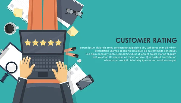 Concept Van Feedback Getuigenissen Berichten Meldingen Beoordeling Customer Service Illustratie — Stockvector