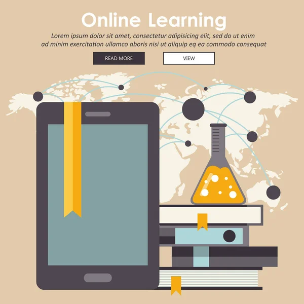 Educação Treinamento Tutorial Line Conceito Learning Laptop Com Vídeo Formação — Vetor de Stock