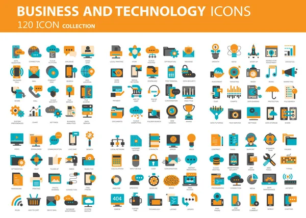 Negocios Marketing Programación Gestión Datos Conexión Internet Redes Sociales Informática — Archivo Imágenes Vectoriales