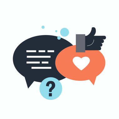 Geri bildirim. Müşteri hizmetleri illüstrasyonuna not veriyorum. Web sitesi değerlendirme ve değerlendirme konsepti. Düz vektör illüstrasyonu