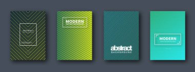 Broşür seti, yıllık rapor, el ilanı tasarım şablonları. İş sunumu, iş kağıdı, şirket belge kapağı ve şablon tasarımları için vektör illüstrasyonları