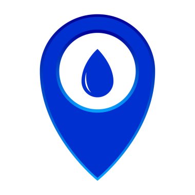 Su damlası iğnesi. Sıvı kalemi. Vektör hidrasyon sembolü. Mavi su ikonu. EPS 10