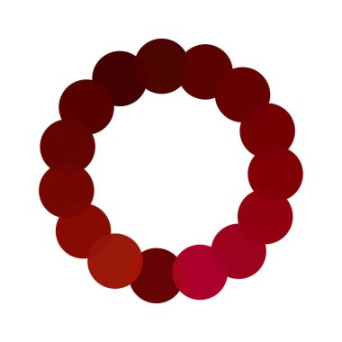 Kestane rengi daire paleti. Renk gölgeleri. Yuvarlak form Vektör. Derin ton aralığı. EPS 10.