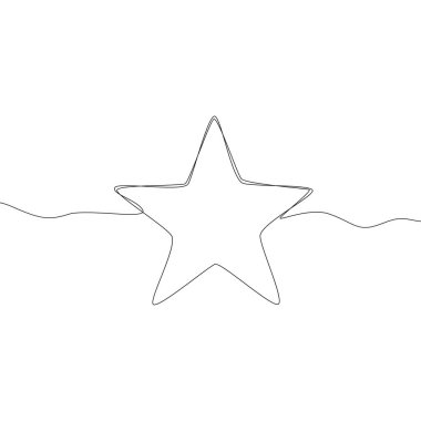 Yıldız çizgisi sembolü. Contour çizim simgesi. Çizgi Şekli Vektör. Geometrik element çizimi. EPS 10.
